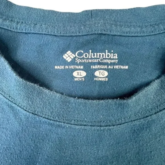 Columbia Sportswear Mens T Shirt Size XL Blue Short Sleeve Shirt AM2667 Outdoor - Picture 4 of 7